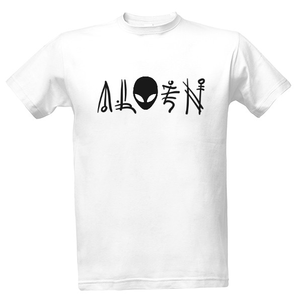Tričko s potiskem Alien face - Mimozemšťan