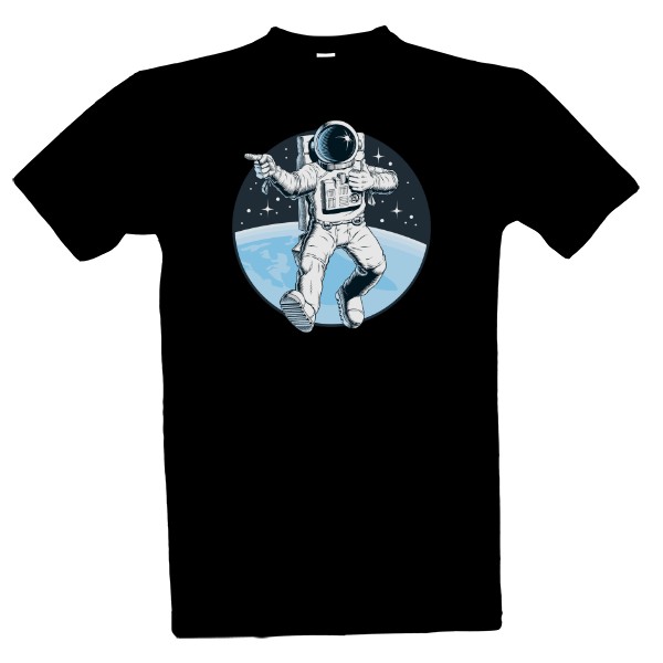 Tričko s potlačou Astronaut ukazující gesto