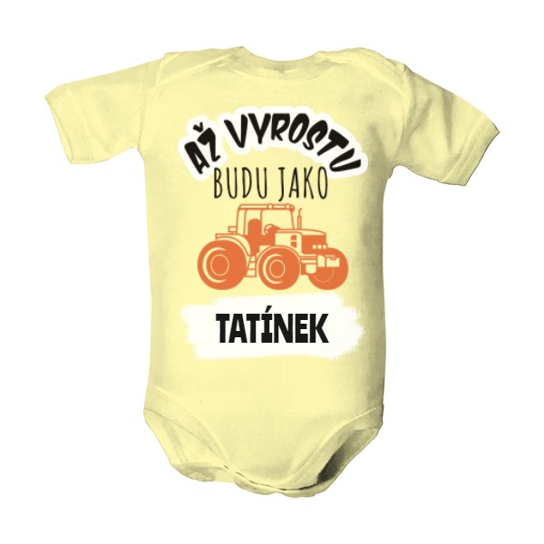Dětské body  s potiskem Až vyrostu, budu traktorista
