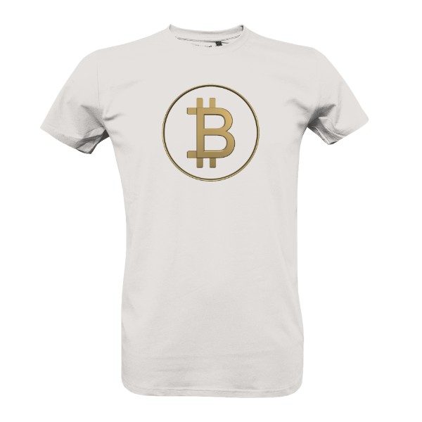 Tričko s potlačou Bitcoin v kruhu