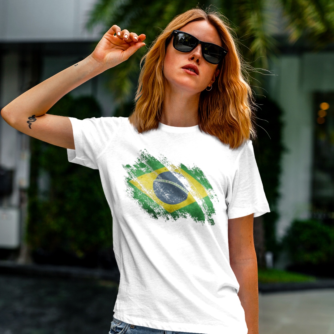 Tričko s potiskem Brazilská vlajka