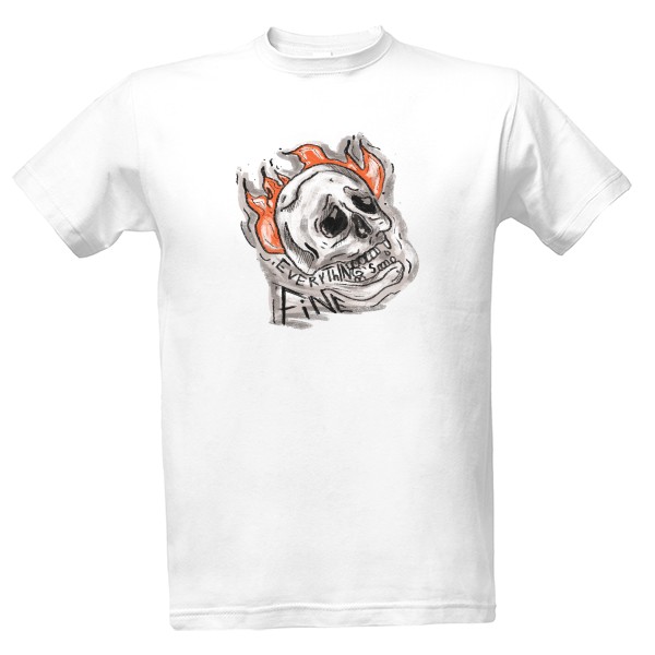 Tričko s potiskem Everything's fine