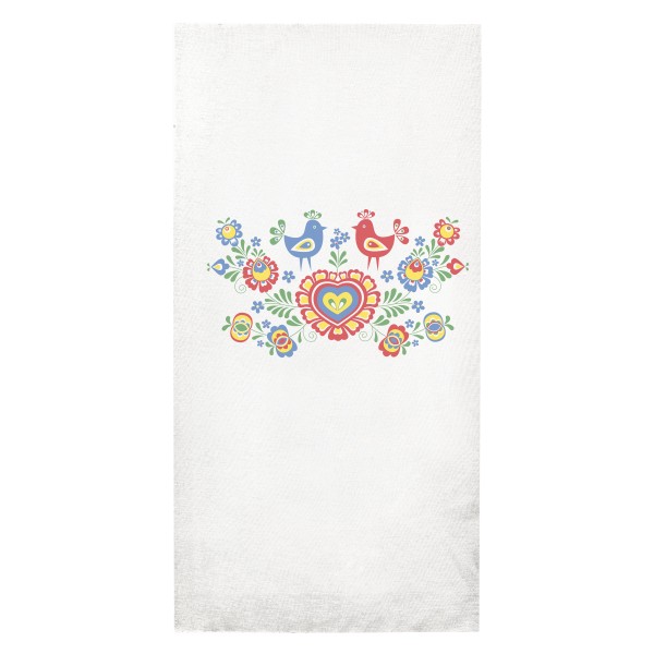 Nákrčnik/bandana s potlačou Ornament vtáčiky