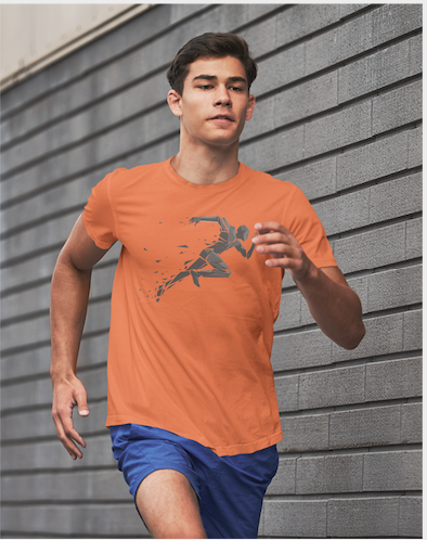 Tričko s potlačou Geometrický běžící muž