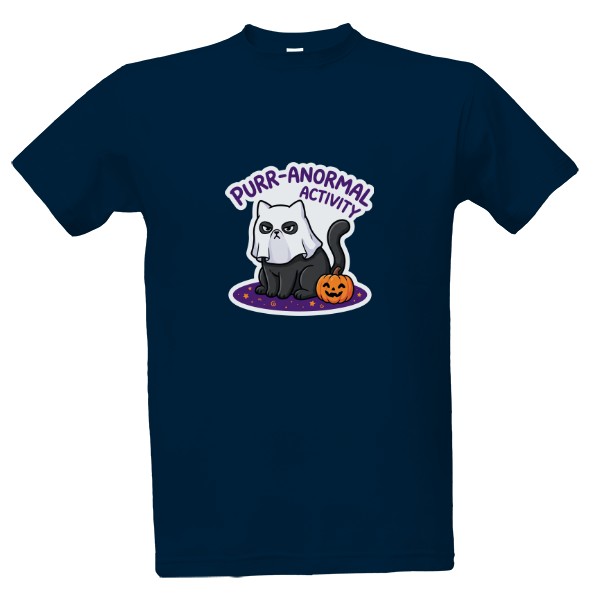 Tričko s potiskem Halloween kočka paranormální aktivity