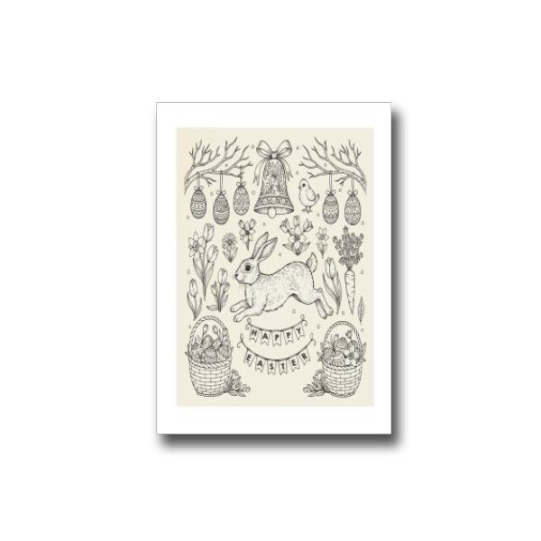 Darčeková kartička s potlačou Happy Easter