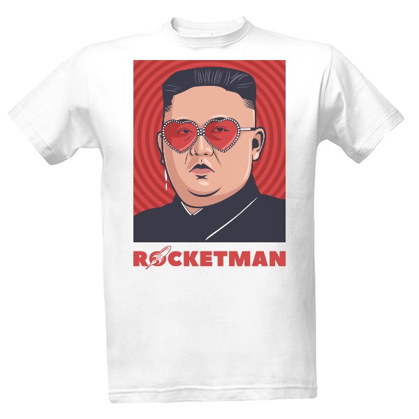 Tričko s potlačou Kim Čong Un Rocketman Classic hip hop