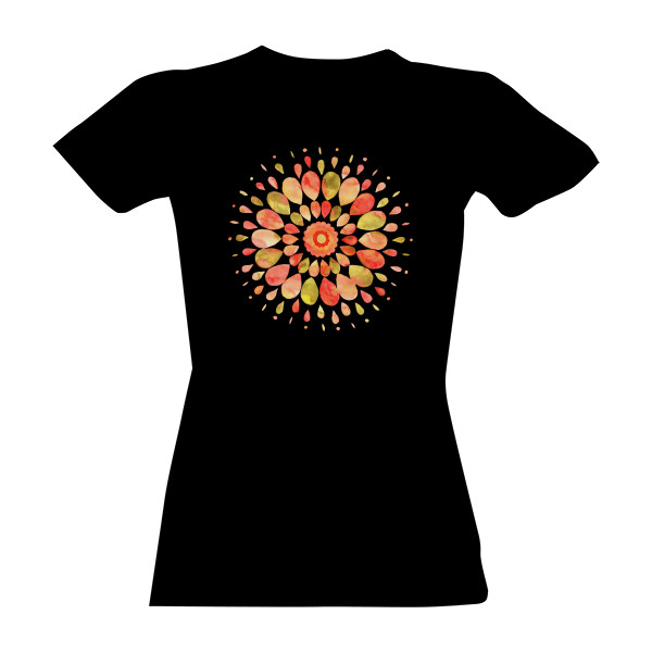 Tričko s potiskem Květinová mandala