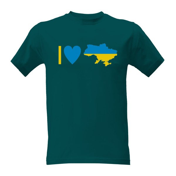 Tričko s potiskem Miluji Ukrajinu