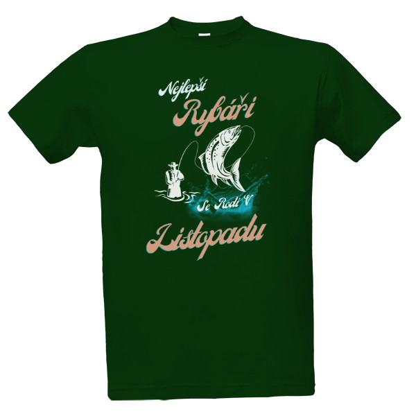 Tričko s potiskem Nejlepší rybář listopad