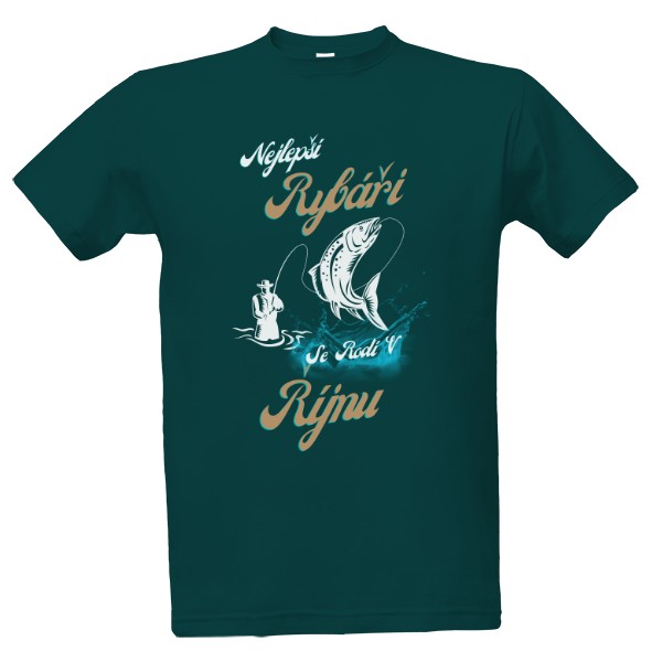 Tričko s potiskem Nejlepší rybář říjen