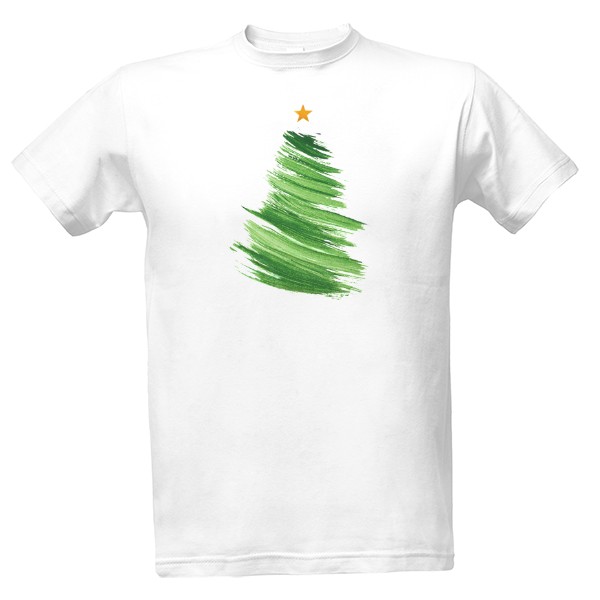 Tričko s potlačou Pánské triko - Vánoční strom
