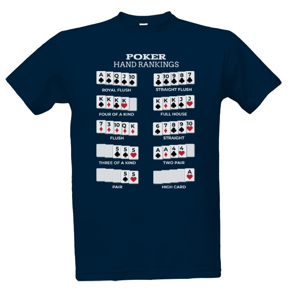 Tričko s potiskem Poker hands