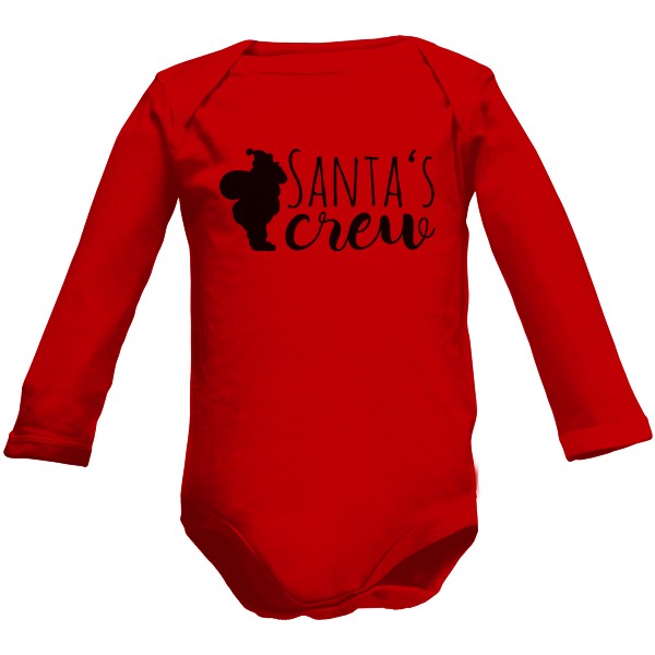 Dětské body Long  s potiskem Santa's crew - baby