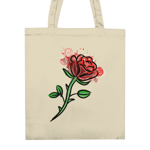 Nákupní taška unisex s potlačou Taška s růží 