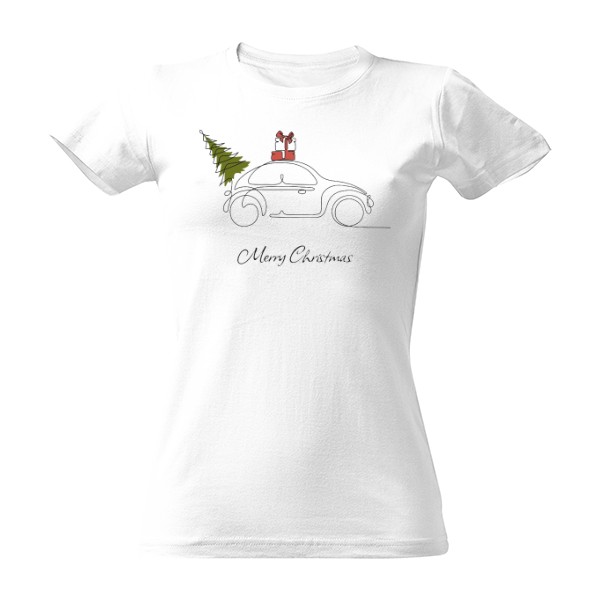Tričko s potlačou Tričko Veselé Vánoce - dámské