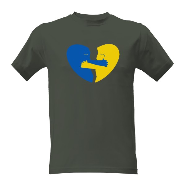 Tričko s potlačou Ukrajinské oddělené srdce