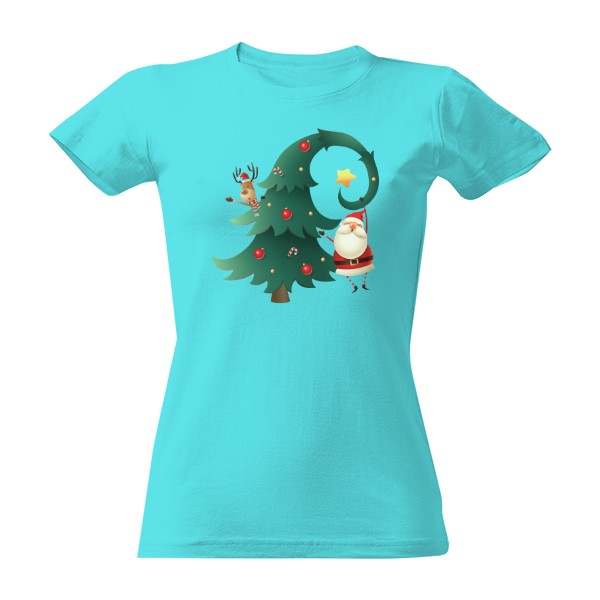 Tričko s potlačou Vánoční motiv - dámské