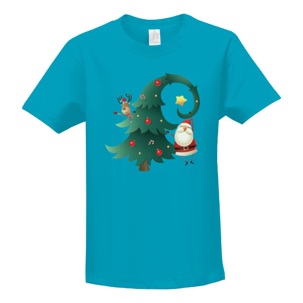 Tričko s potiskem Vánoční motiv - dětské