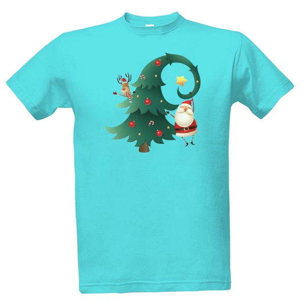 Tričko s potlačou Vánoční motiv -pánské 