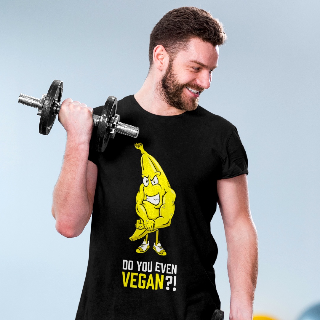 VEGAN banán - světlý text