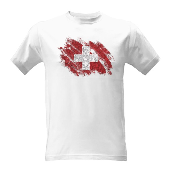 Tričko s potlačou Švýcarská vlajka