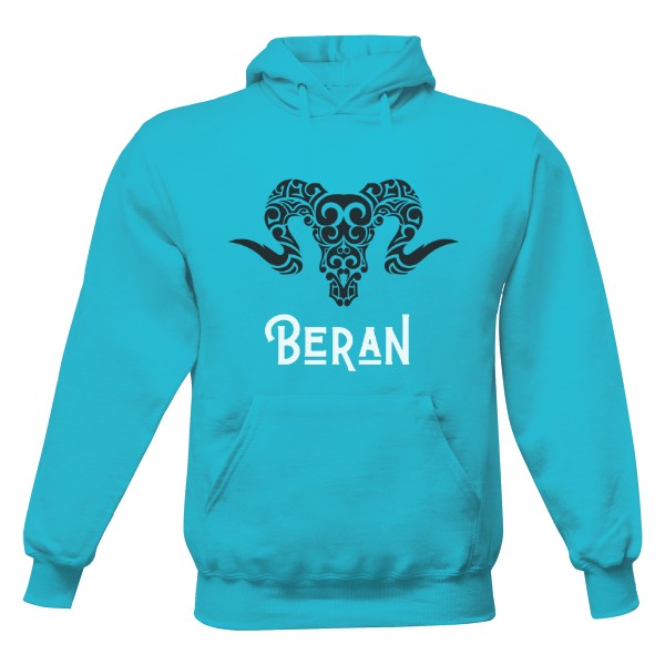 Pánská mikina s kapucí s potiskem Znamení zvěrokruhu - Beran - Aries